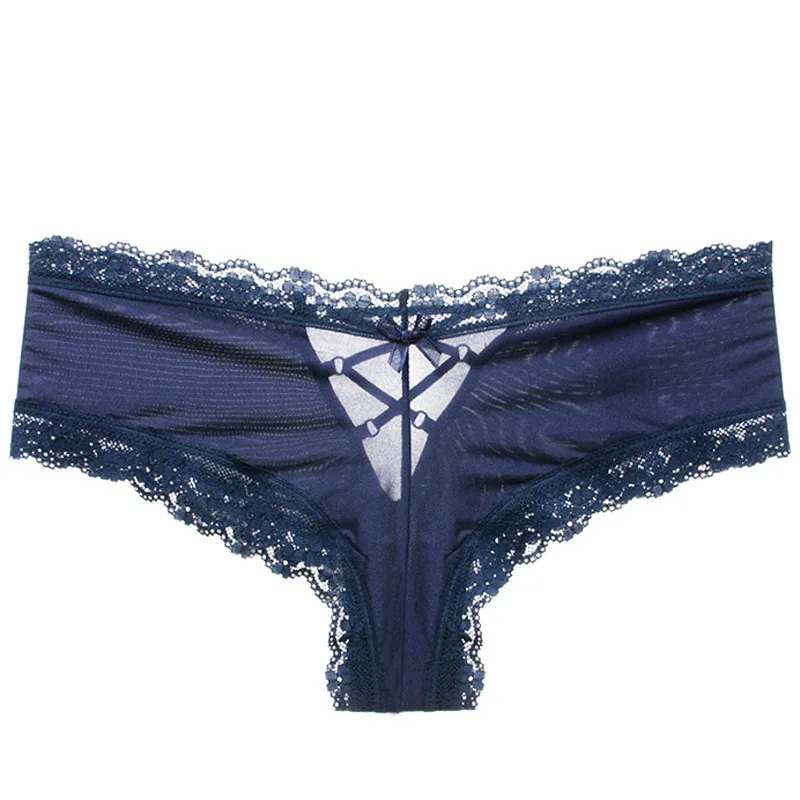 Blue TERMEZY, сексуальные кружевные женские трусики, 5 цветов, бесшовное нижнее белье, g-стринги, соблазнительные Красивые трусы, низкая талия, перекрестный ремешок, нижнее белье - Цвет: Blue