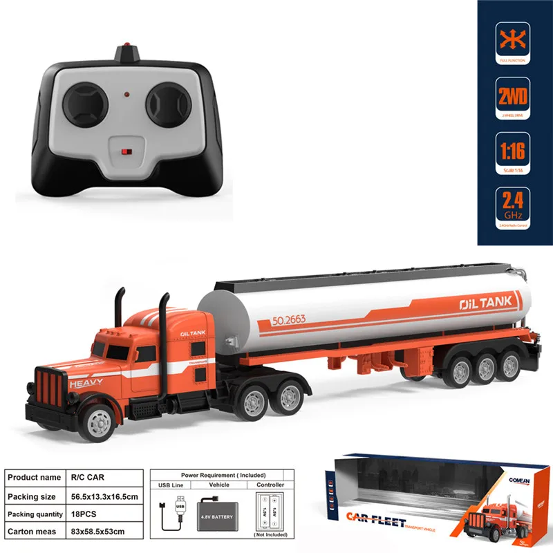 COMEAN RB1901 1/16 2.4G 15km/h 4CH 2WD Mini Rc Car Simulated Tractor Transport Vehicle RTR Model Vehicle Toy High Speed RC Car