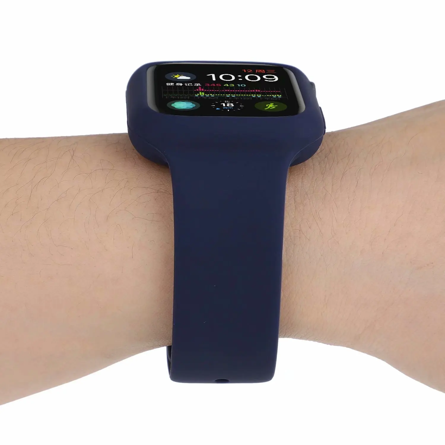 Силиконовый браслет ремешок и ударопрочный чехол для apple watch 4 44/40 мм спортивный ремешок защитный бампер для наручных часов iwatch серии, версия 1, 2, 3, ремешок 42/38 мм