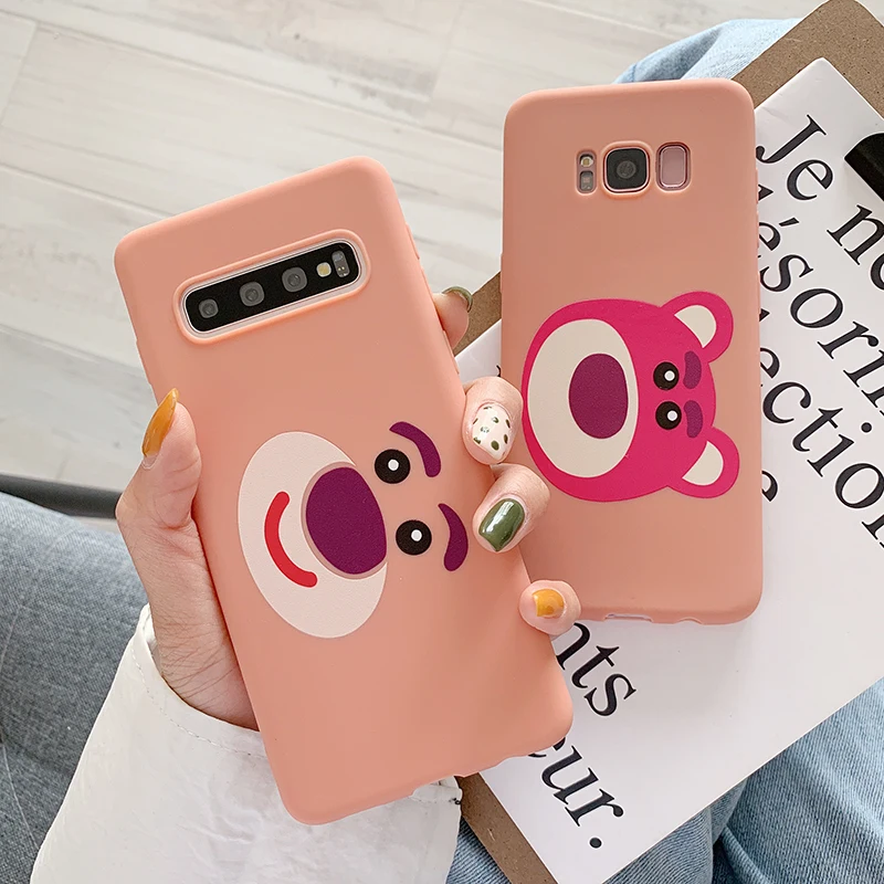 YHBBCASES мягкие чехлы из ТПУ с рисунком смайлика и медведя для Samsung Galaxy S8 S9 S10 Plus Note 8 9