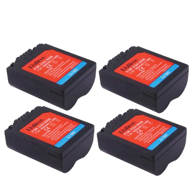 4battery CGA-S006 S006 DMW-BMA7 S006A CGR-S006E Батарея+ ЖК-дисплей двойной Зарядное устройство для цифрового фотоаппарата Panasonic Lumix DMC-FZ7 FZ8 FZ18 FZ28 FZ30 FZ35 FZ38 FZ50 - Цвет: 4battery