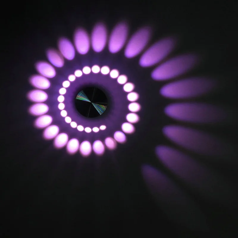 Современный светодиодный настенный светильник 1 Вт 3 алюминий AC85-265V украшение для