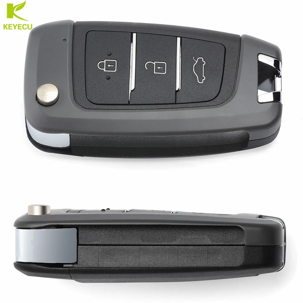 Запасной обновленный дистанционный ключ брелок KEYECU 433 МГц 4D60 чип для Hyundai Accent 2018