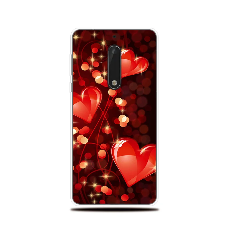 Силиконовый чехол для Nokia 1 2 3 5 6 7 8 X5 X6 X7 в форме сердца с узором Plus телефона |