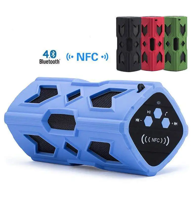 Беспроводной Bluetooth динамик NFC Портативная колонка водонепроницаемый сабвуфер 10 Вт музыкальный адаптер-звукосниматель поддержка fm-радио TF карта с power bank