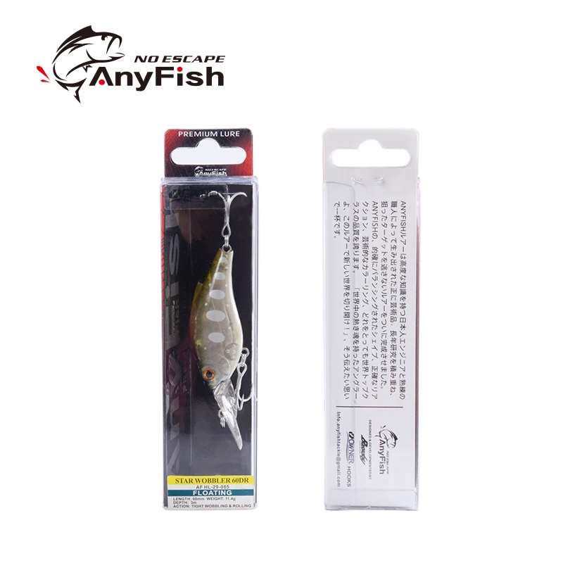 Воблер ANYFISH 60DR плавающие рыболовные приманки с 3D глазами жесткая искусственная
