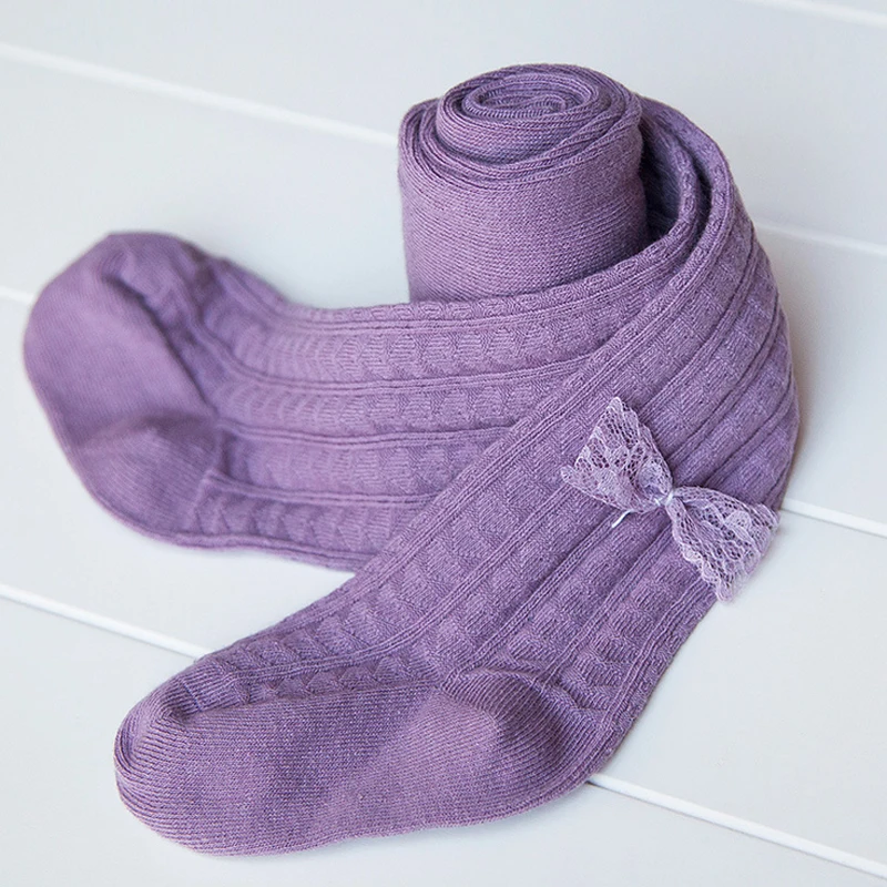 Новинка 2017 модные детские чулки для маленьких девочек однотонные теплые