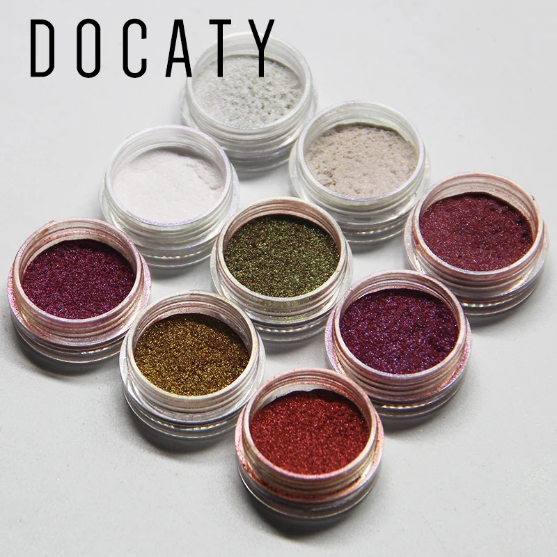 Docaty 1 коробка 9 красочных сверхтонких ногтей Блестки для блестки советы дизайна
