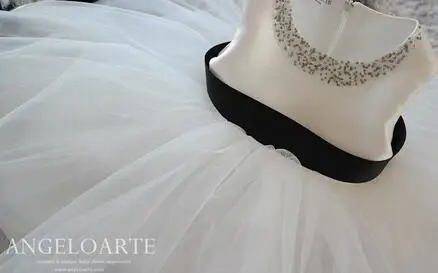 2016 г. Белые шифоновые платья на крестины для маленьких девочек Vestido batizado branco с
