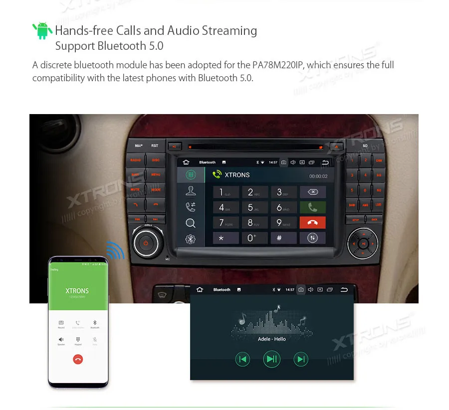 Автомобильный DVD плеер XTRONS 7 &quot Android 8 1 радио GPS RCA для Mercedes Benz S Class W220 S280 S320 S350 S400 S430
