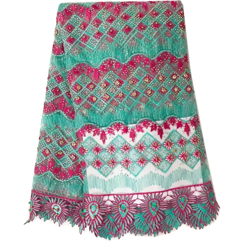 Оптовая Французский Сетка Кружевной Ткани 2017 Высокое Качество Африки С Камнями