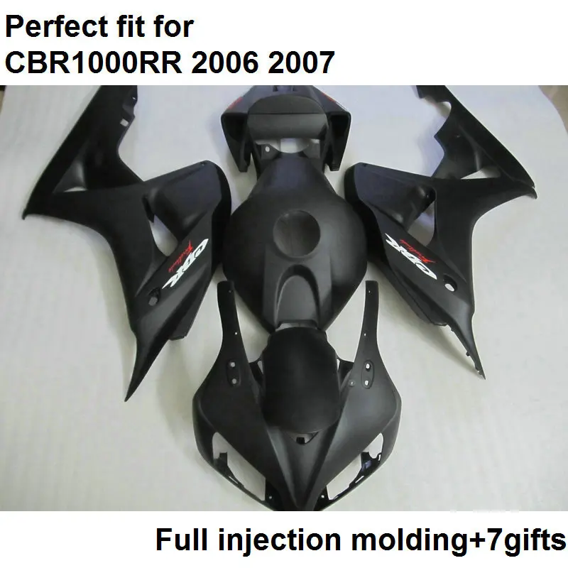 Пластиковые обтекатели для Honda CBR1000RR 2006 2007 матовый черный комплект обтекателей
