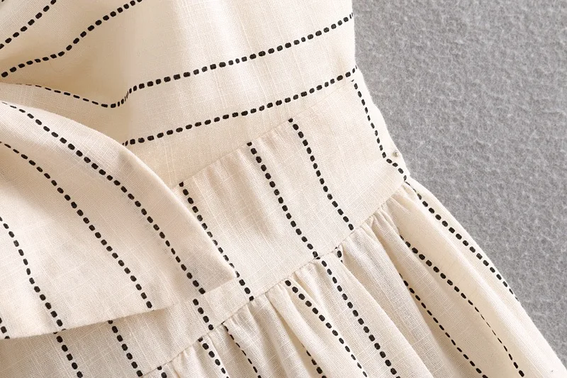 VOGUEIN новое женское мини-платье на бретельках в полоску без рукавов с бантом