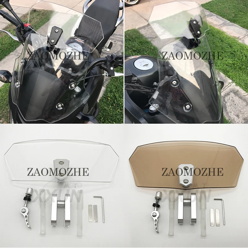 

Универсальные регулируемые ветрозащитные стекла и дефлекторы для мотоциклов для Kawasaki Z650, Z900, Ninja650, KLR650, KLE650