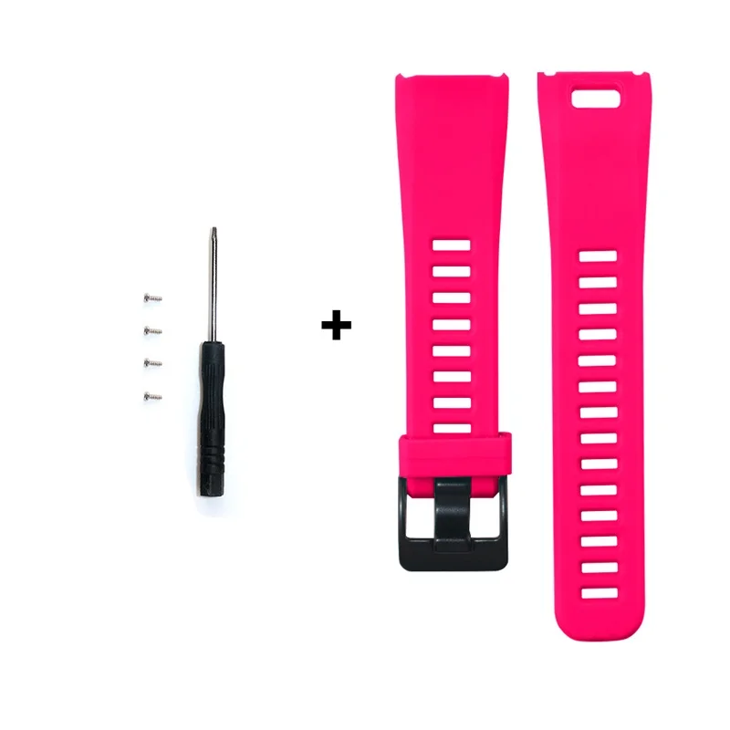 Rose red FIFATA для часы Garmin vivosmart HR Группа Силиконовый ремешок для часов для Garmin Vivo Смарт HR спортивный автоматизированный браслет Фитнес трекер - Цвет: Rose red