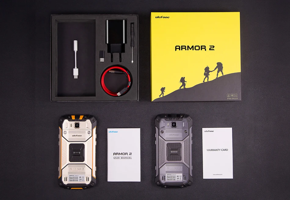 Ulefone Armor 2 телефон смартфон телефоны смартфоны Водонепроницаемый IP68 Мобильный телефон 5.0 дюймов fhd MTK6757 Octa core Android 7.0 6 ГБ Оперативная память 64 ГБ Встроенная память Основная камера 16MP 4G Смартфон