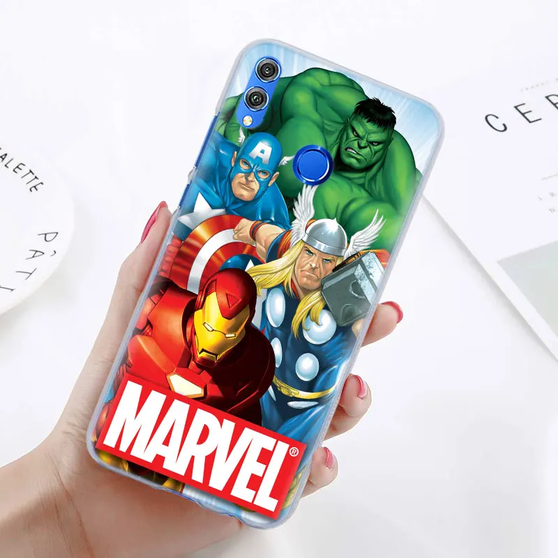 Чехол для телефона Marvel Мстители супер герои для huawei Honor 8X 8A Pro 8C 8S 9 10 Lite 20i Honor Play Y7 Y9 чехол