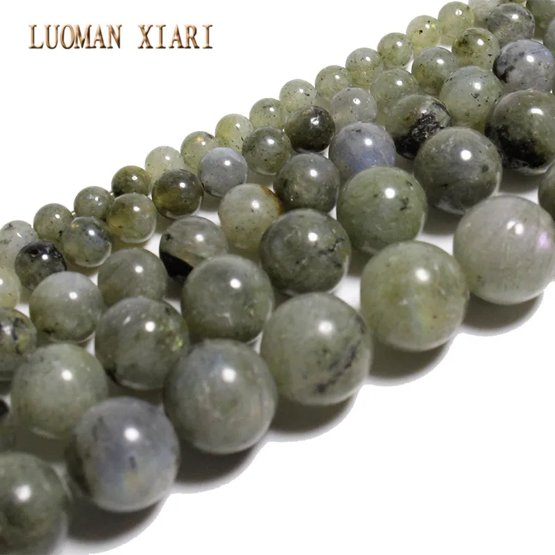 Luoman xiari натуральный камень лабрадорит Круглые бусины для самостоятельного