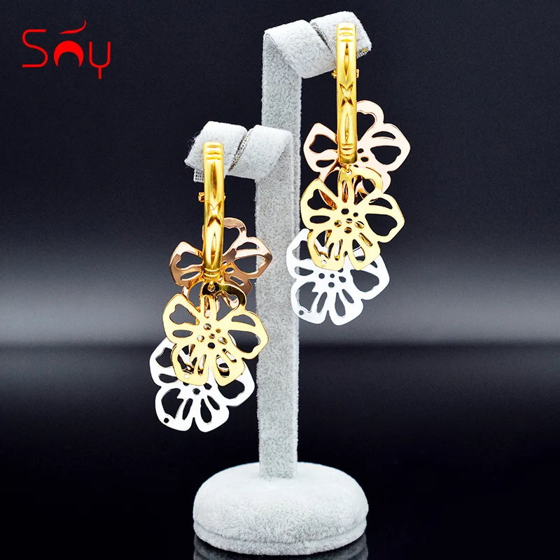 Романтические ювелирные изделия Sunny Jewelry круглые серьги в форме цветка для женщин