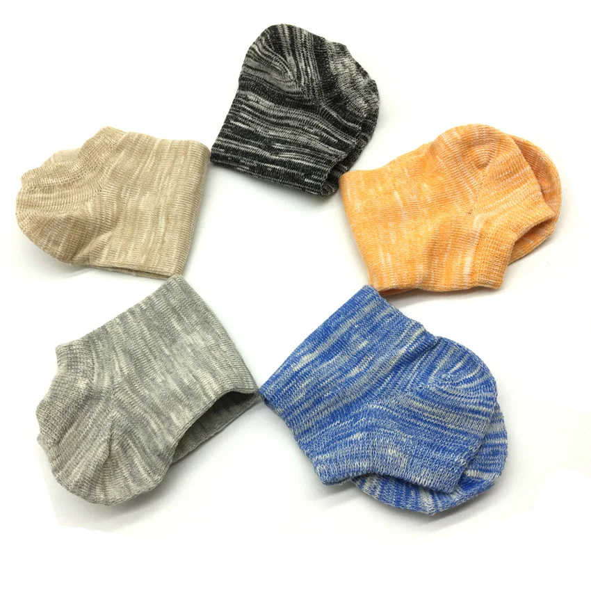 5 пар/партия Новый лодыжки носки женские Харадзюку Карамельный цвет хлопок