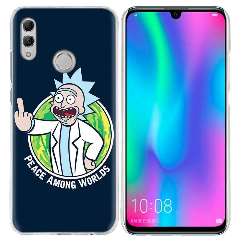 Рик и Морти мультфильм чехол для huawei Honor 8X Y9 9 10 Lite Play 7C 8C 8S 8A фотоаппаратов моментальной печати 7S 7A Pro V20 20i Y6 Y7 жесткий чехол из ПК для телефона