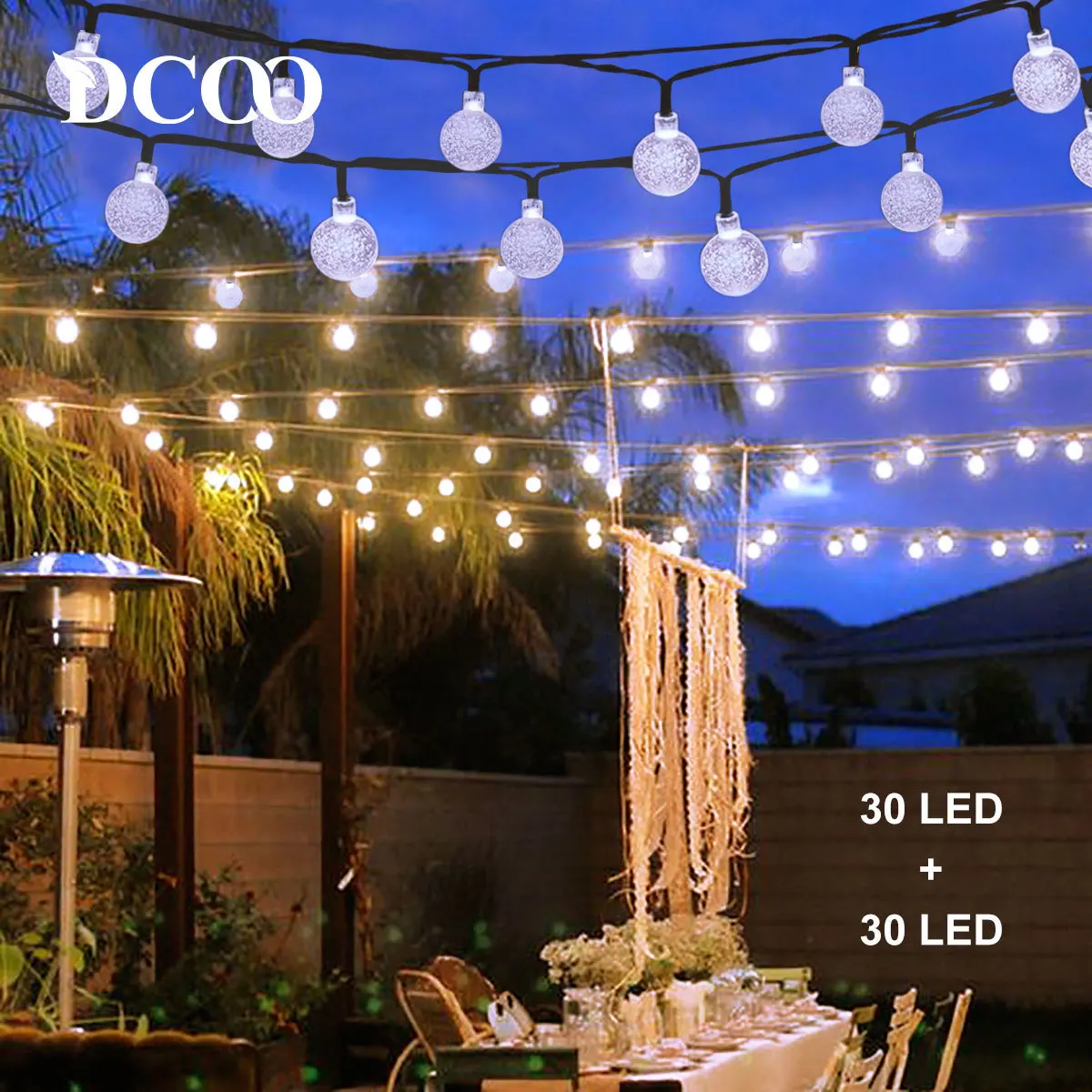 Dcoo 2 шт. Солнечный Свет Питание огни строки 30leds Пожалуйста тщательно проверьте