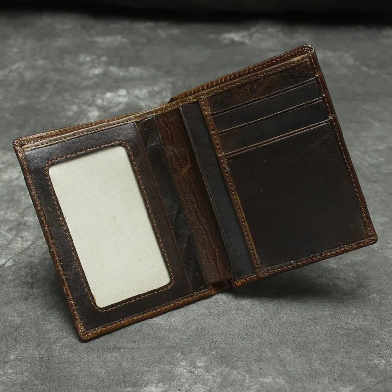 Retro Mens Wallet Leather Genuine Minimalist Wallet for Men Three-dimensional Tiger Pattern Male Purse Small Money Case (art.: 7ae02297d) - 7ae02297d