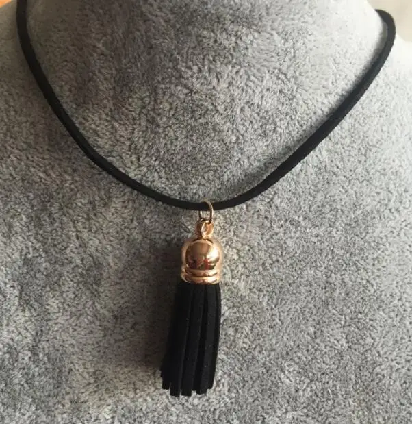 N688 2018 Лидер продаж Модное Новое ожерелье с черной лентой кисточкой в