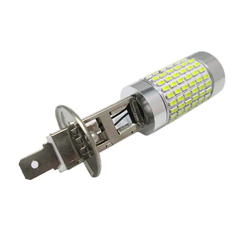 2 шт. H1 144SMD 3014 Чип Яркий белый 1440lm 6500K светодиодный фары лампы с зеркальным