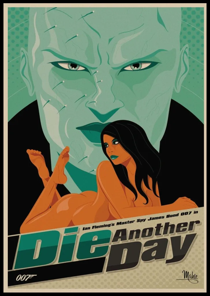 007 James Bond фильм плакат крафт-бумага стена коричневый ВИНТАЖНЫЙ ПЛАКАТ Бар Кафе гостиная плакаты обои домашний Декор подарок A3