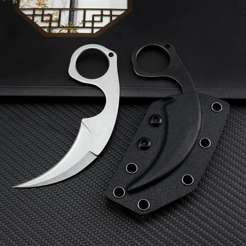 

Trskt CS GO Italy Claw Knife Hunting Camping Survival Neck Knife ,Rescue Outdoor Knives With K Sheath Tactical Knives