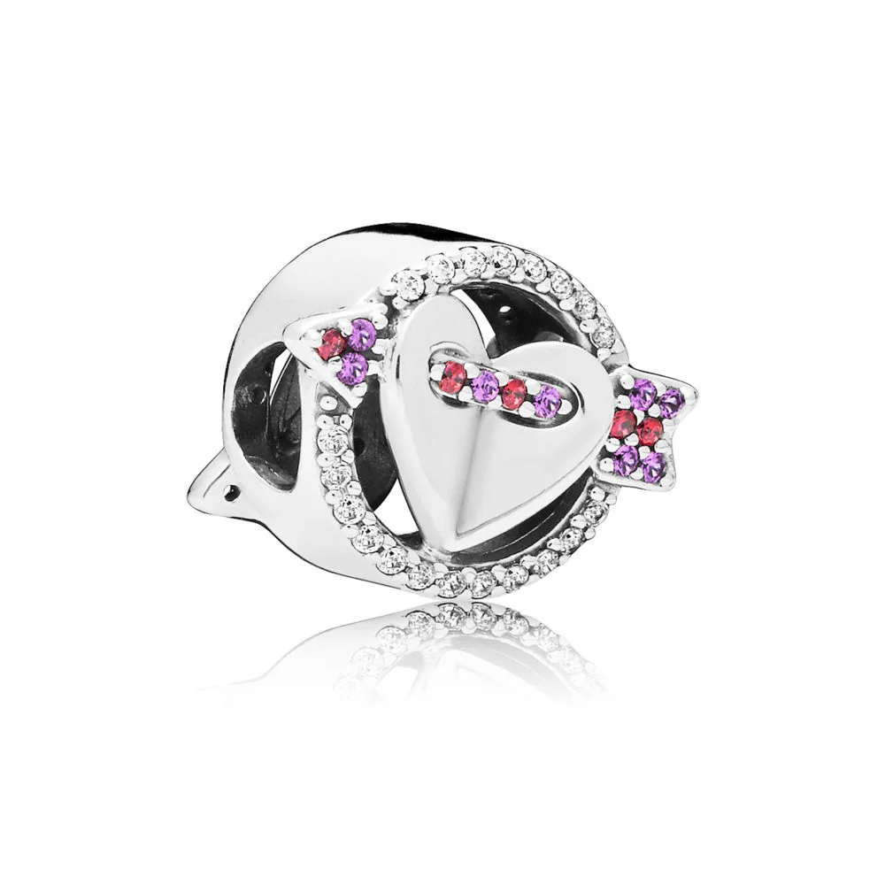 Бисер серебряного цвета с бабочками робот любящее сердце украшением в виде