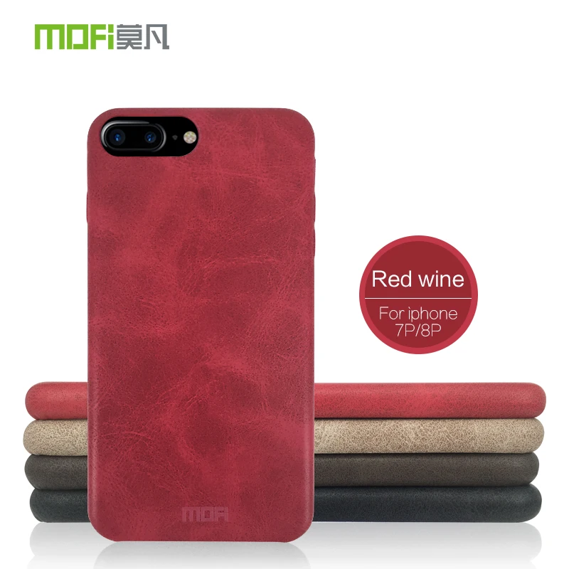 Original MOFi Luxury Vintage PU Leather Phone Case for iPhone 7 iphone Plus Back Cover 8 hoesje |