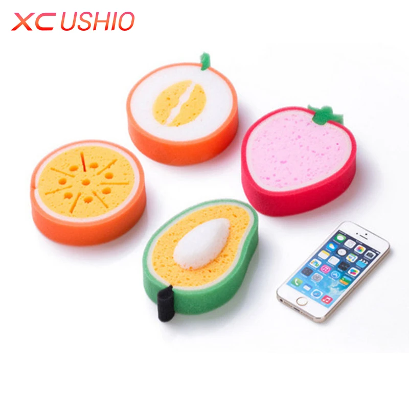 2 шт. губки в форме фруктов посуда стеклянная моющаяся губка для кухни инструмент