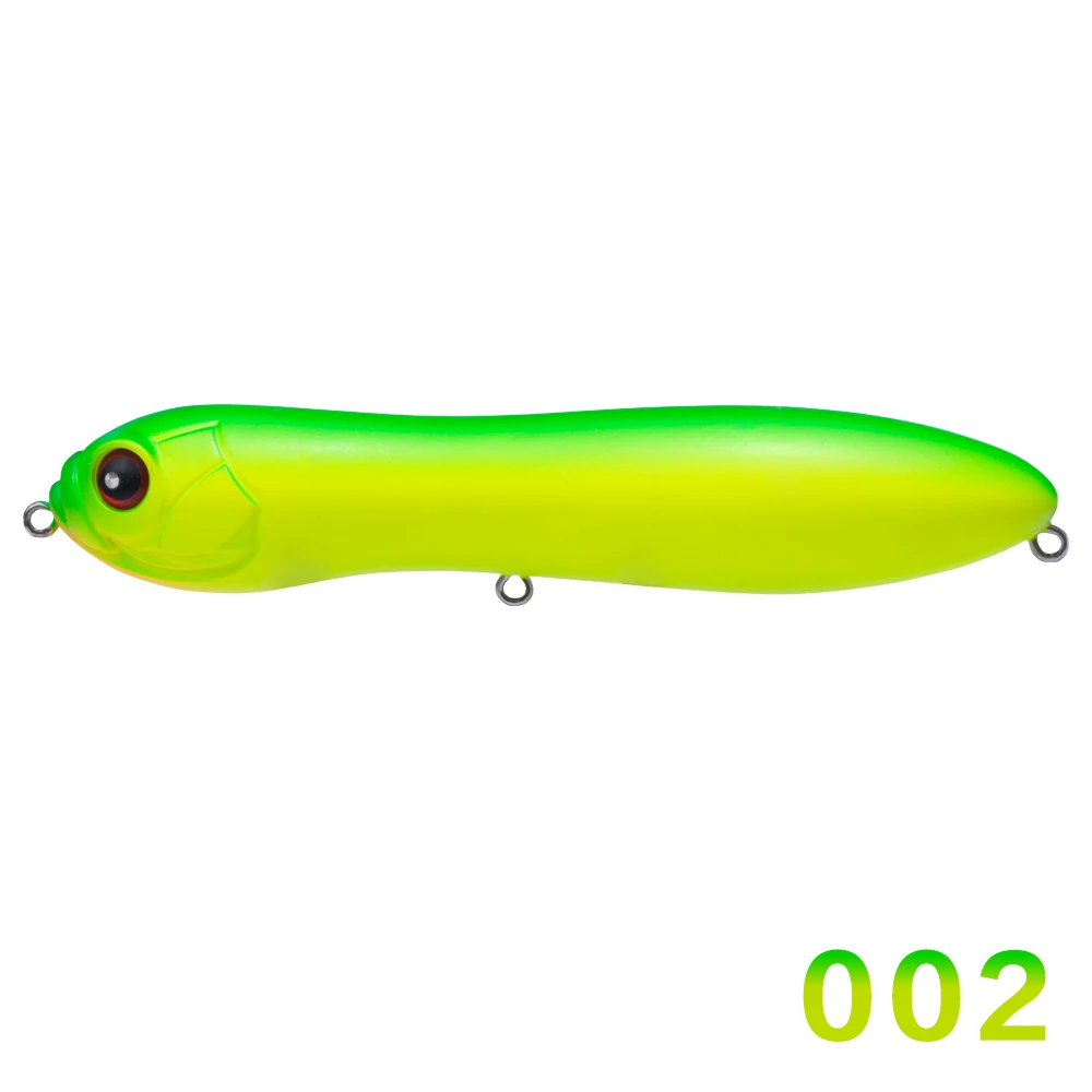 002 Hunthouse trairao головой змеи стиле карандаш приманка 13 см 32g громкий звук topwater длинные Литой Рыбалка приманки громкий шум для щука приманку - Цвет: 002