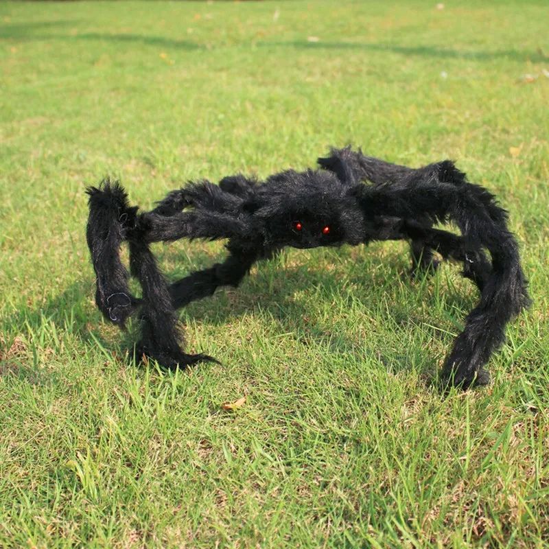 30 см черный мягкий плюшевый пушистый имитирующий паука забавная хитроумная