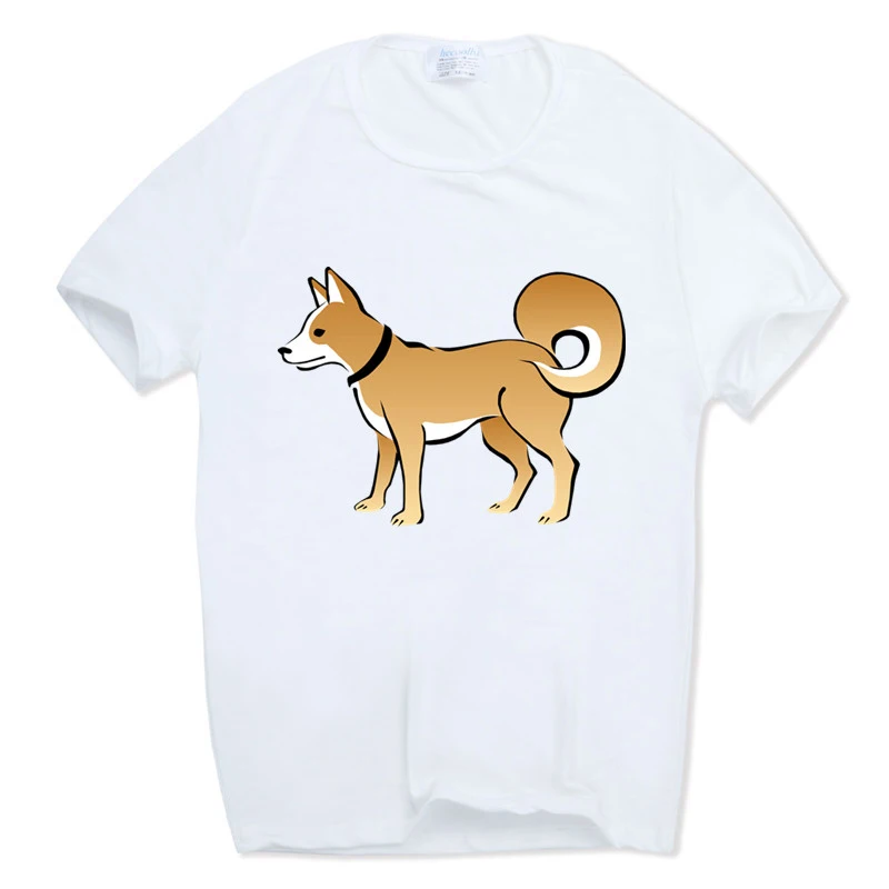 Мужская и женская футболка с принтом Doge Deus God dogshibaba Inu белая коротким рукавом
