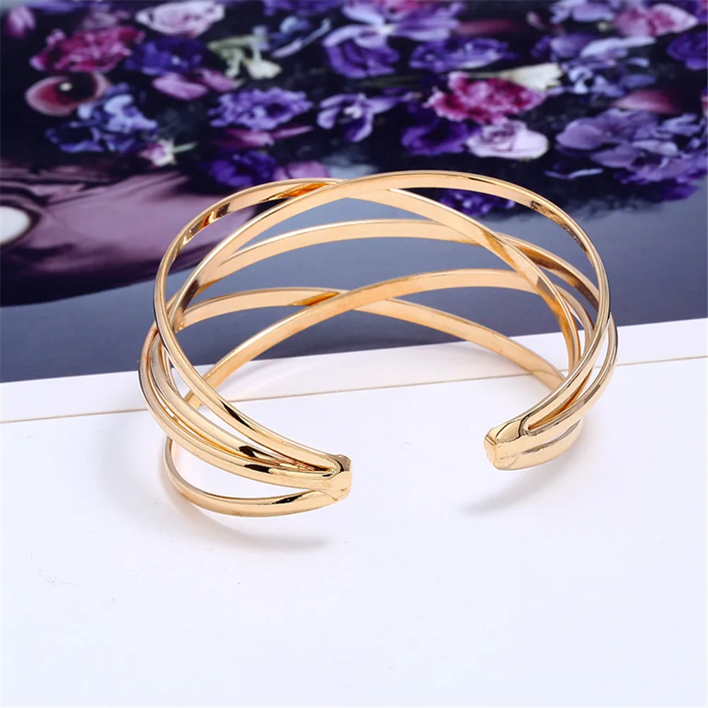 Free Shipping Creative Hollow Metal Wide Cuff Bangles For Women Bangle Jewelry | Украшения и аксессуары