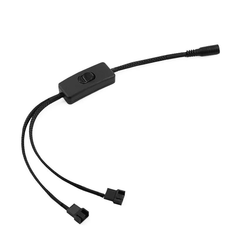 DC5521 до 4Pin переключатель линии 12В адаптер питания кабель DC к компьютеру шасси CPU