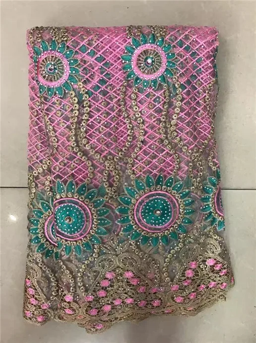 Горячая продажа африканская кружевная ткань с камнями высокого качества Сетка