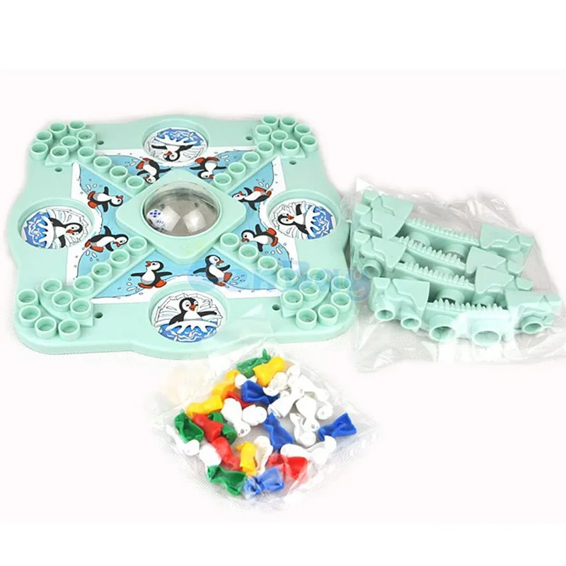 Забавный столик Pop N' Drop Penguins Classic &quotPop N Hop&quot 3-D настольная игра со скользким