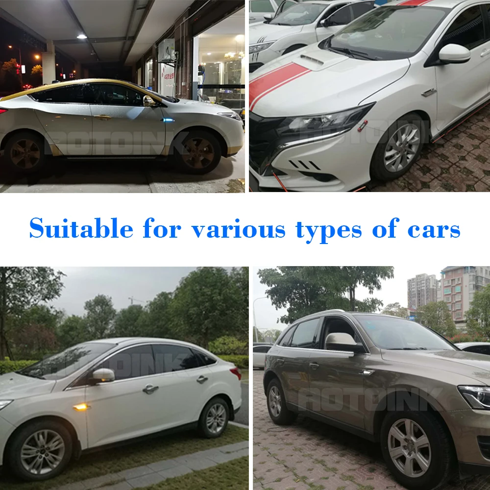 AOTOINK 3 Functions LED Car Side DRL Daytime Running Light Turn Signal Reversing Anti-collision Warning For All | Автомобили и
