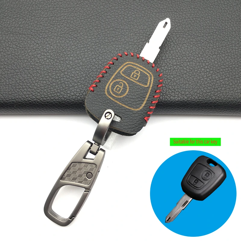 Кожаный чехол для автомобильного ключа Peugeot 206 307 207 Citroen C2 C3 C4 Иран Toyota кожаный Corium |