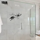YOJA 28,5x18 см (одна группа) Смешные черепахи декоративные наклейки на стену для дома, кухни, ванной комнаты наклейки G2-0161