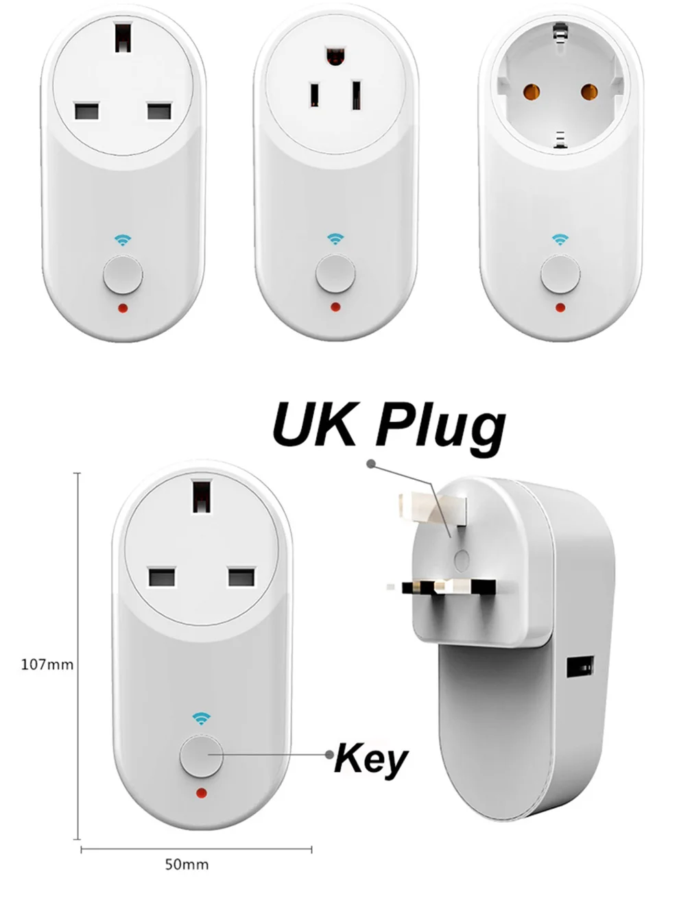 Умный Штепсель Vhome 16A EU/UK/US USB Wifi с разъемом Alexa Google home Audio, беспроводное управление, умная розетка с телефоном Android ios