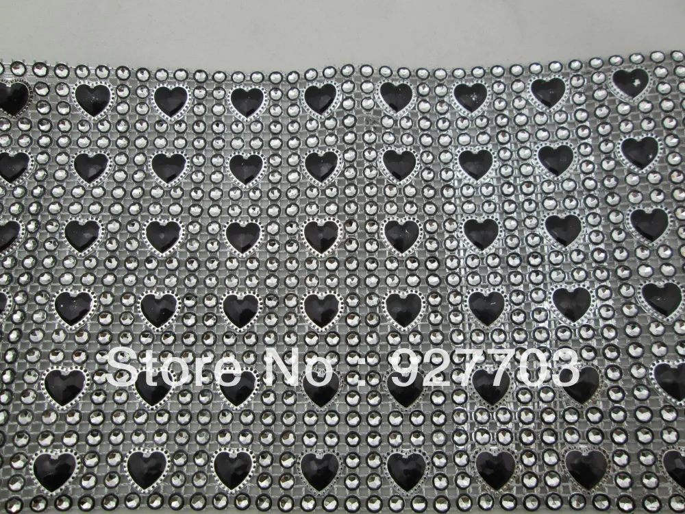 Модная черная Бриллиантовая сетка с рисунком в виде сердца | Дом и сад