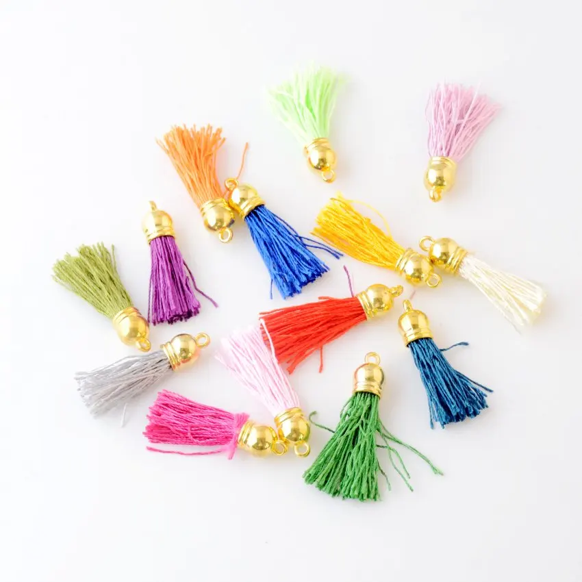 10 шт. 4 3 см винтажная нейлоновая кисточка бахрома для Purl Macrame DIY Ювелирный брелок