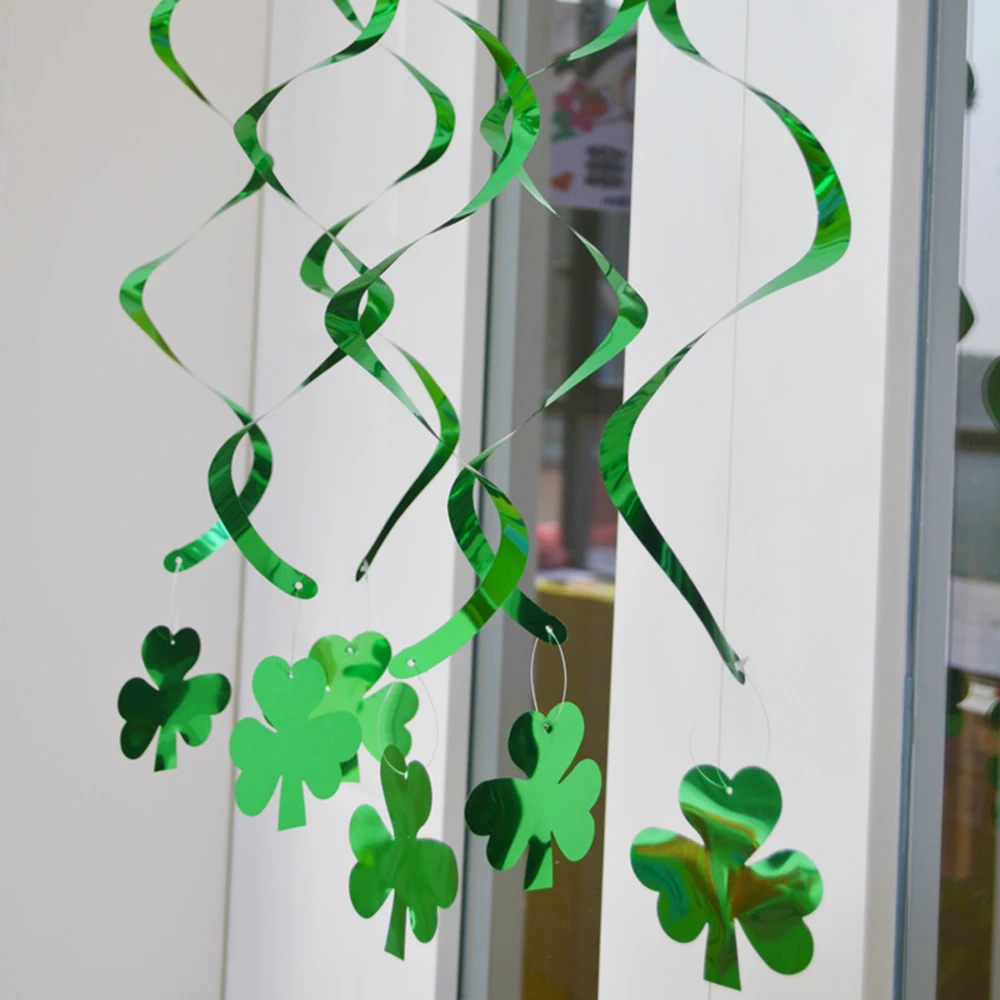 6 шт./лот подвесные клюшки Shamrocks cloверы ирландские St paфокусы украшения на день