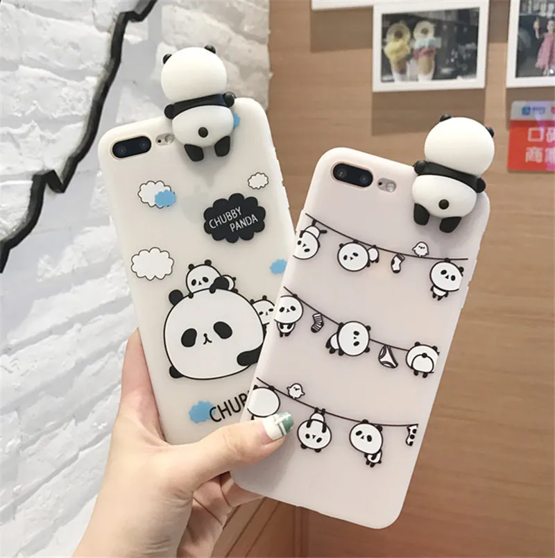 XINGYUANKE 3D милые животные панда телефона чехол для iPhone 8 прекрасный мультфильм Plus