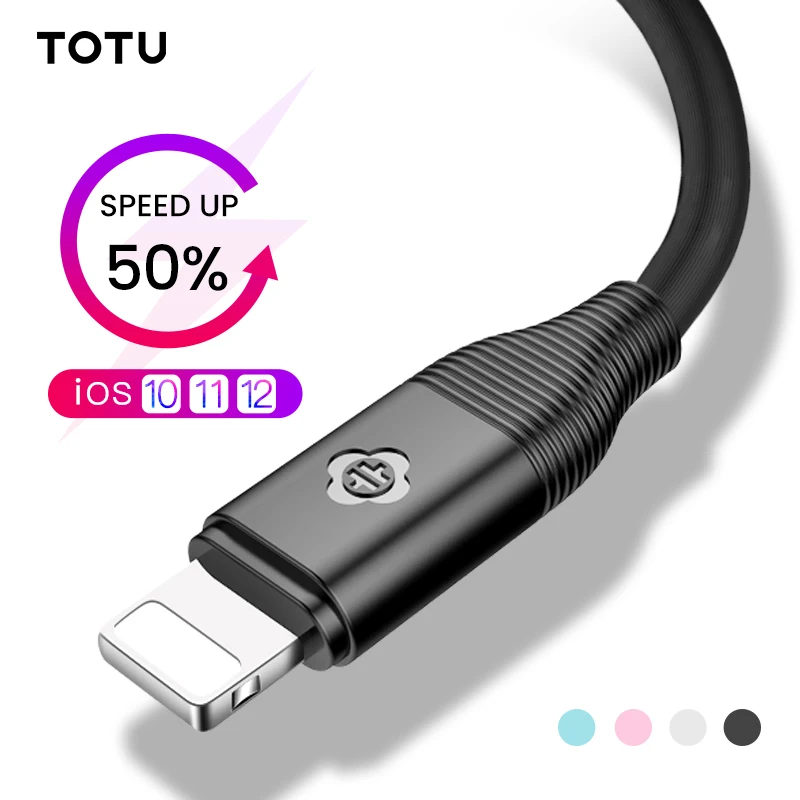 TOTU USB кабель для iPhone Xs Max Xr X 8 7 6 6s Plus 5 5S SE iPad быстрой зарядки мобильного телефона